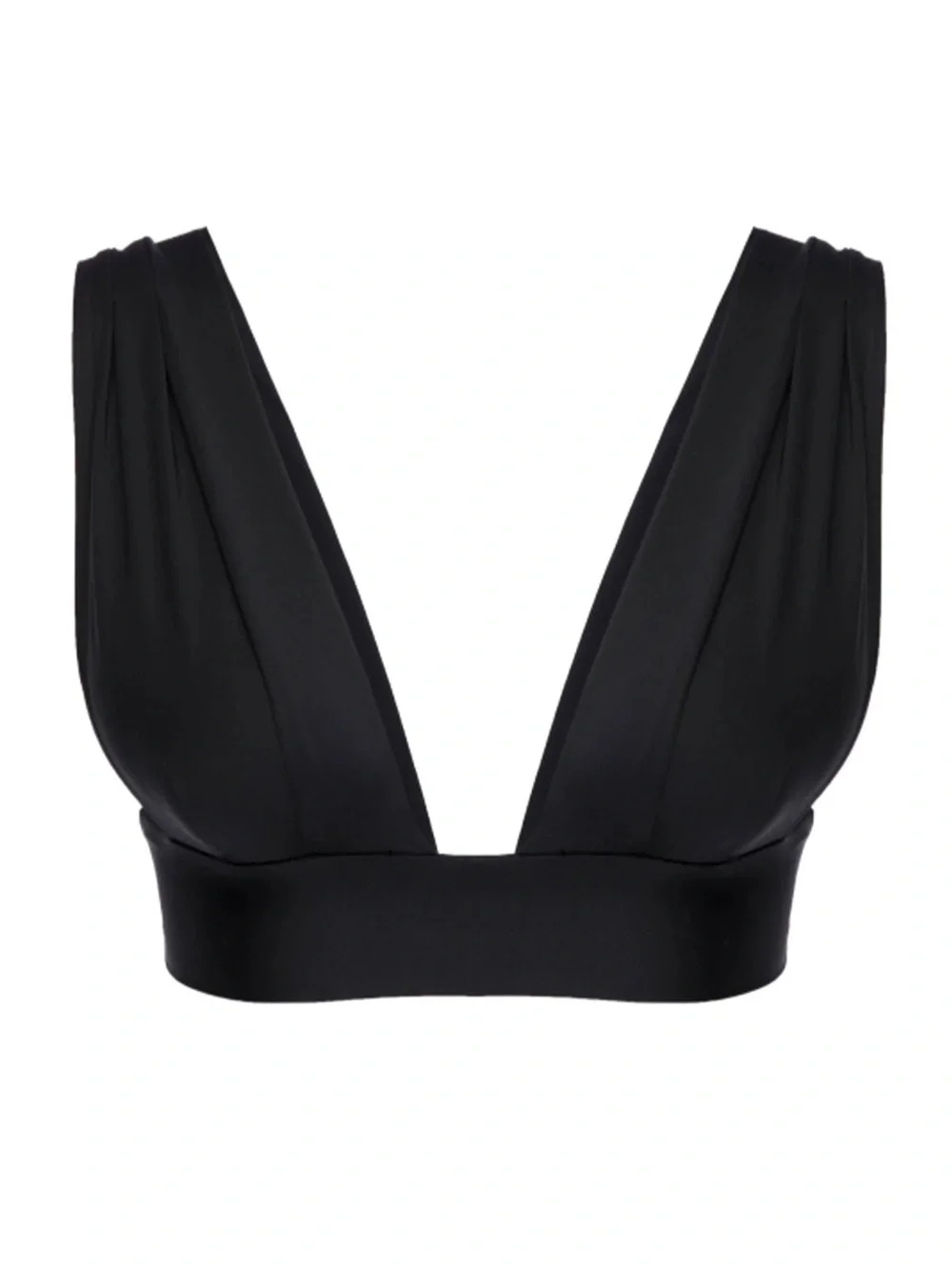 Monday Swimwear Black Plunge Bikini Top